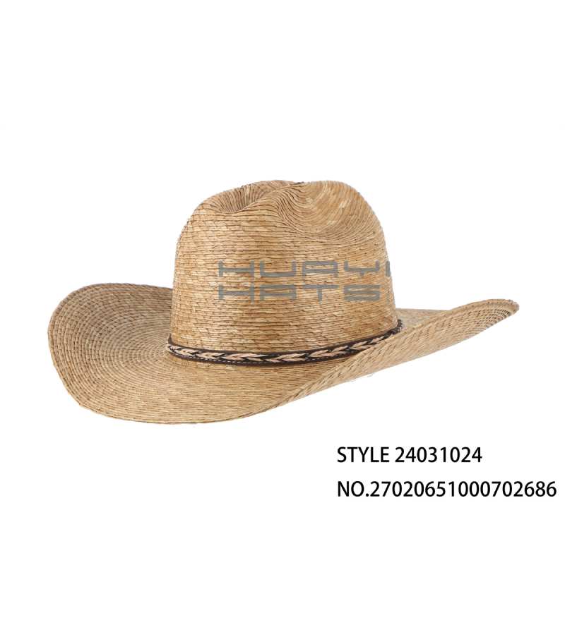 Custom Palm Straw Cowboy Hat