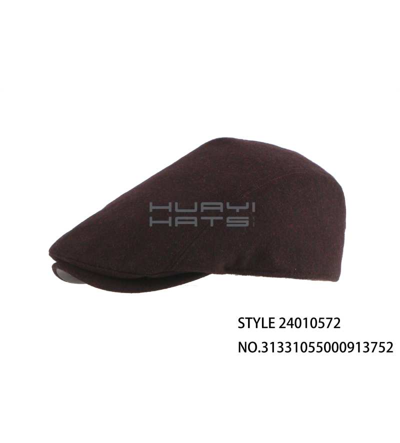 Custom Men Red Ivy Flat Cap