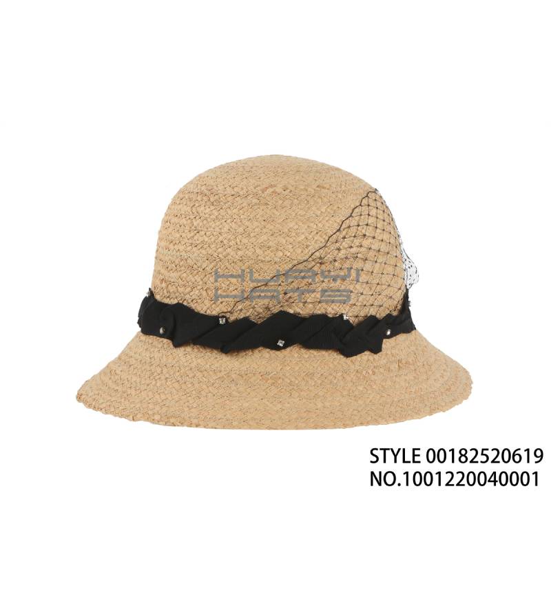 HY Fashion Ladies' Straw Bucket Hat