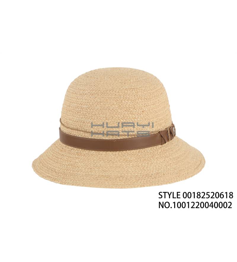 HY Fashion Ladies' Straw Bucket Hat