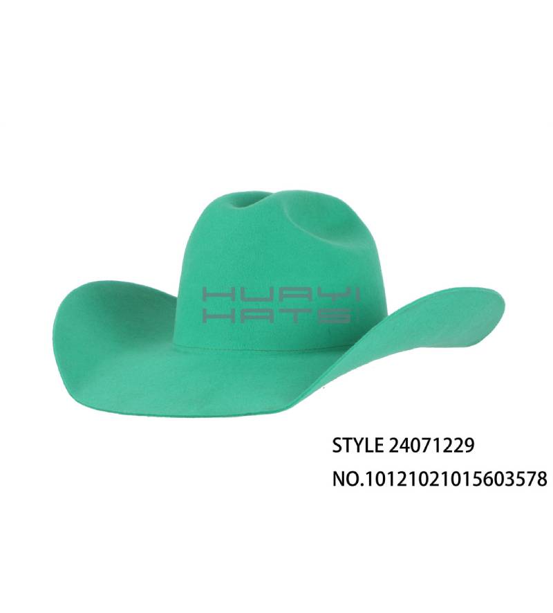 Classic Green Wool Cowboy Hat