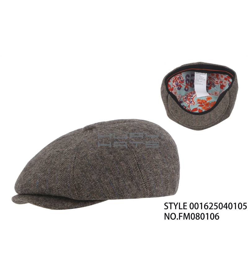 Vintage British Style Wool Newsboy Cap