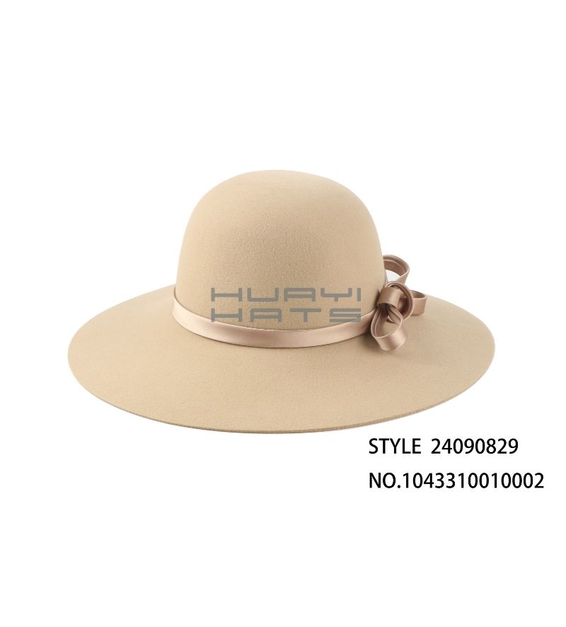 Fashion Wool Wide Brim Bowler Hat