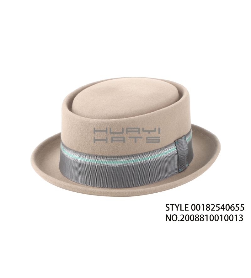 Fashion Wool Pork Pie Hat