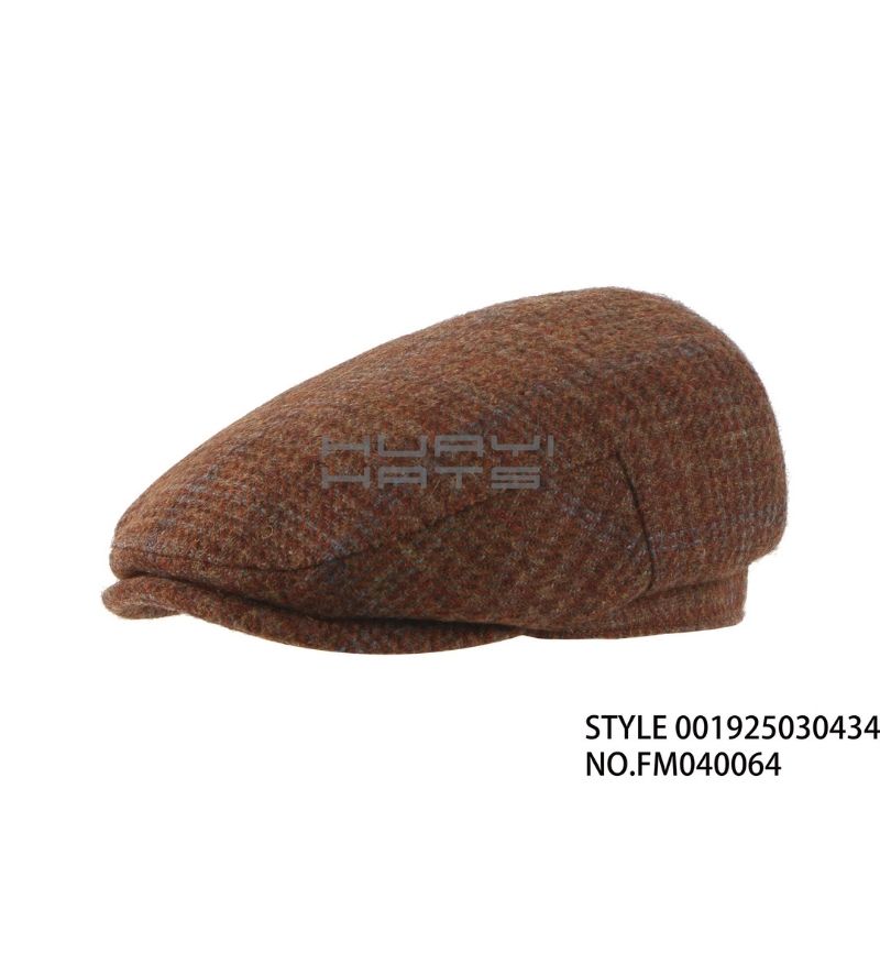 Brown Plaid Ivy Flat Cap