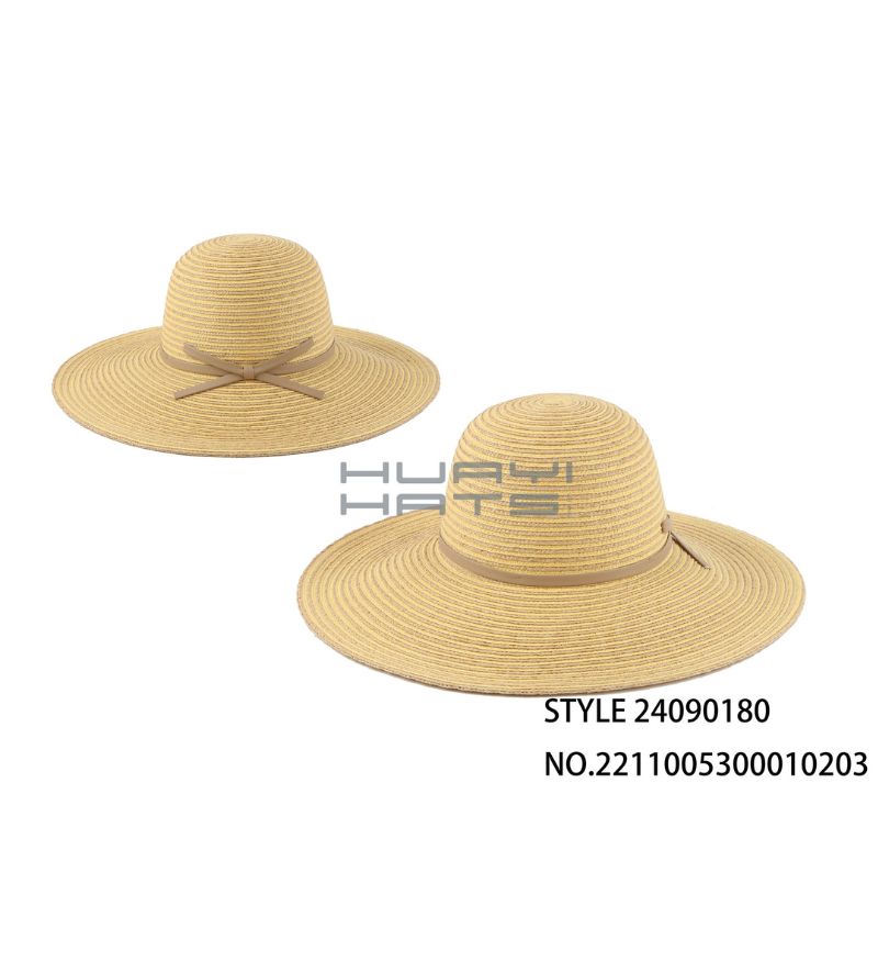 Wide-Brim Wave Straw Hats