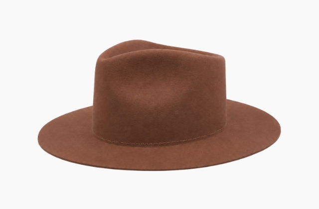 2.75 inch brim felt hat