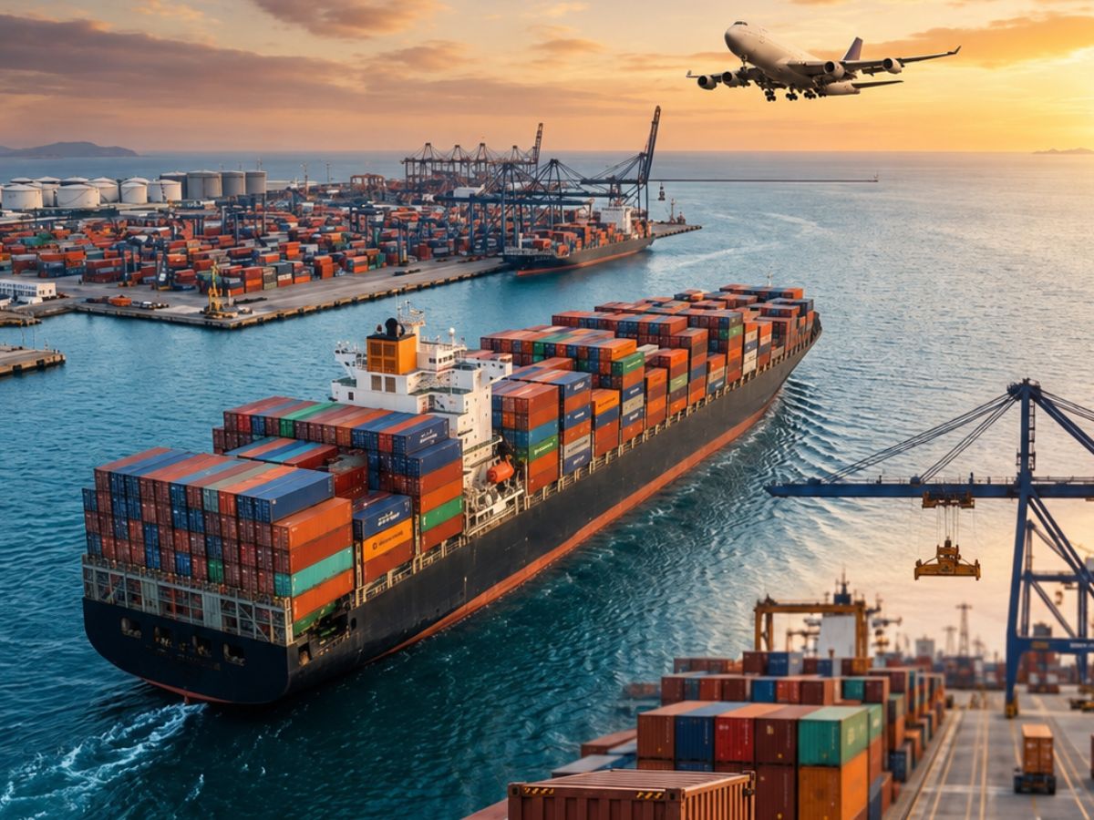 Order preparation and packing area before global shipment