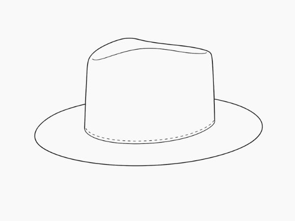 2.5 inch short brim